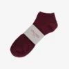 UTILITEES Mixed Cotton Sneaker Socks - Burgundy -Denim Clothing-Iron Heart International UTSS BUR