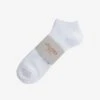 UTILITEES Mixed Cotton Sneaker Socks - White -Denim Clothing-Iron Heart International UTSS WHT