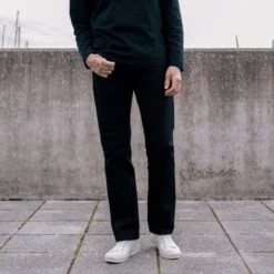 Berkeley Supply X Snake Oil Provisions Collaboration 21oz Selvedge Denim Slim Tapered Jeans - Superblack (Fades To Grey) -Denim Clothing-Iron Heart International bs69xsop420 3