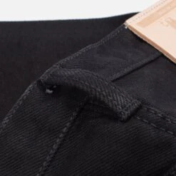 Berkeley Supply X Snake Oil Provisions Collaboration 21oz Selvedge Denim Slim Tapered Jeans - Superblack (Fades To Grey) -Denim Clothing-Iron Heart International bs69xsop420 5