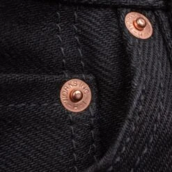 Berkeley Supply X Snake Oil Provisions Collaboration 21oz Selvedge Denim Slim Tapered Jeans - Superblack (Fades To Grey) -Denim Clothing-Iron Heart International bs69xsop420 9