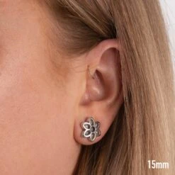 GOOD ART HLYWD Cutout Rosette Stud Earring - Sterling Silver 14 GOOD ART HLYWD Cutout Rosette Stud Earring - Sterling Silver -Denim Clothing-Iron Heart International es cor stud 3