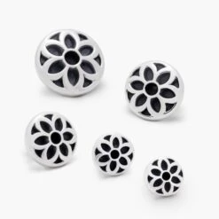 GOOD ART HLYWD Rosette Stud Earring - Sterling Silver -Denim Clothing-Iron Heart International es ros stud 5