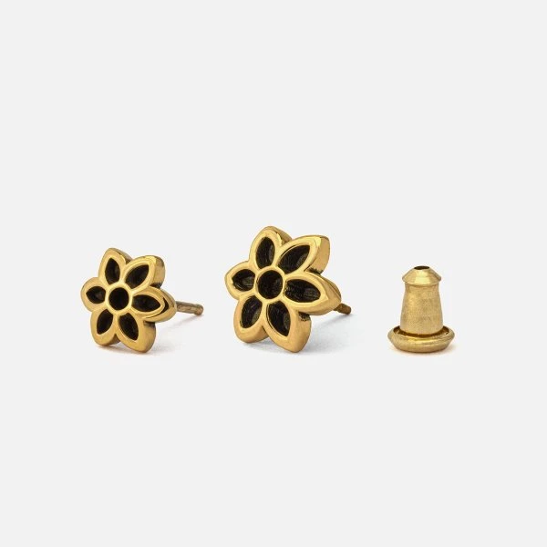 GOOD ART HLYWD Cutout Rosette Stud Earring - Gold 3 GOOD ART HLYWD Cutout Rosette Stud Earring - Gold