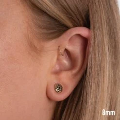 GOOD ART HLYWD Rosette Stud Earring - 22K Gold