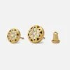 GOOD ART HLYWD Rosette Stud Earring - 22K Gold With White Diamonds