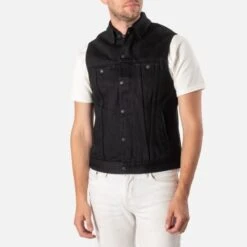 Ignition Works 20oz Denim Tracker Vest - Black