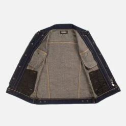 Ignition Works 19oz Stretch Denim Tracker Vest - Indigo -Denim Clothing-Iron Heart International igw 201d 3