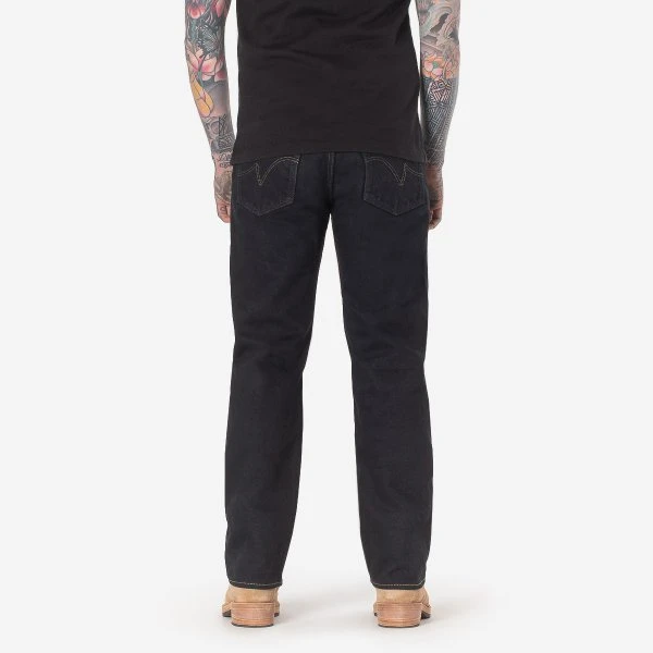 21oz Selvedge Denim "1955" Straight Cut Jeans - Indigo Overdyed Black 4 21oz Selvedge Denim "1955" Straight Cut Jeans - Indigo Overdyed Black - Image 2