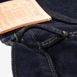 21oz Selvedge Denim "1955" Straight Cut Jeans - Indigo Overdyed Black 29 21oz Selvedge Denim "1955" Straight Cut Jeans - Indigo Overdyed Black -Denim Clothing-Iron Heart International ih 1955s od 12