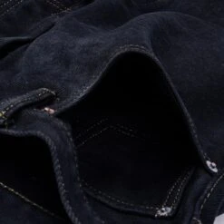 21oz Selvedge Denim "1955" Straight Cut Jeans - Indigo Overdyed Black 30 21oz Selvedge Denim "1955" Straight Cut Jeans - Indigo Overdyed Black -Denim Clothing-Iron Heart International ih 1955s od 13