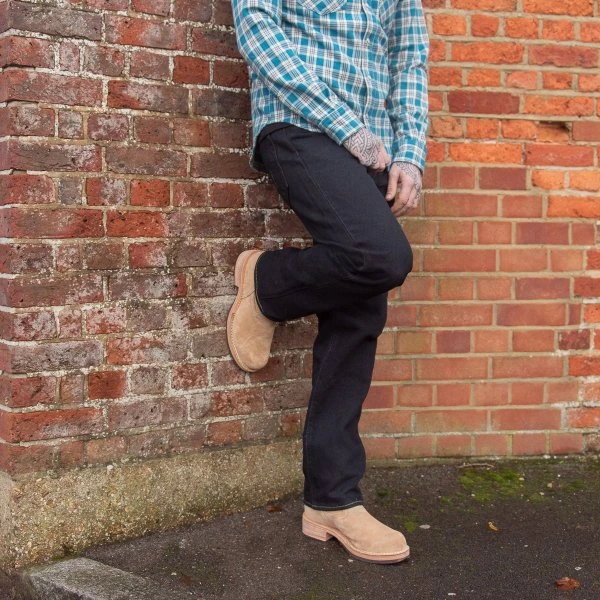 21oz Selvedge Denim "1955" Straight Cut Jeans - Indigo Overdyed Black 5 21oz Selvedge Denim "1955" Straight Cut Jeans - Indigo Overdyed Black - Image 3