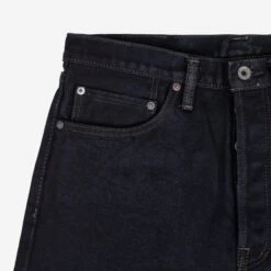 21oz Selvedge Denim "1955" Straight Cut Jeans - Indigo Overdyed Black 21 21oz Selvedge Denim "1955" Straight Cut Jeans - Indigo Overdyed Black -Denim Clothing-Iron Heart International ih 1955s od 4