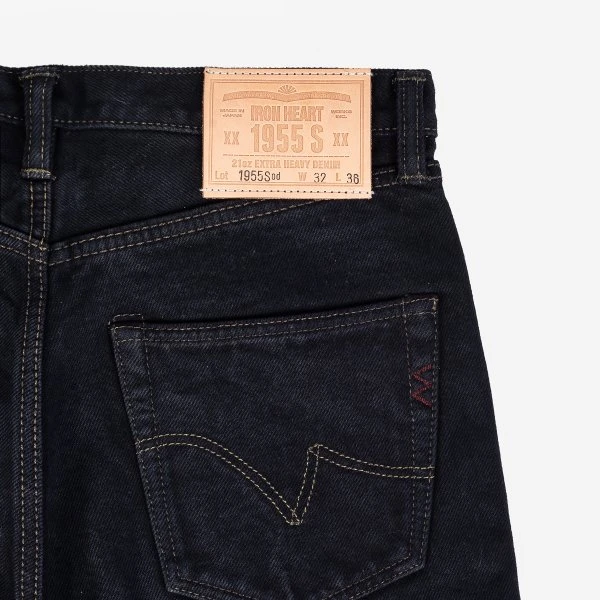 21oz Selvedge Denim "1955" Straight Cut Jeans - Indigo Overdyed Black 8 21oz Selvedge Denim "1955" Straight Cut Jeans - Indigo Overdyed Black - Image 6