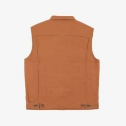 17oz Duck Modified Type III Vest - Brown -Denim Clothing-Iron Heart International ih 2526v 2