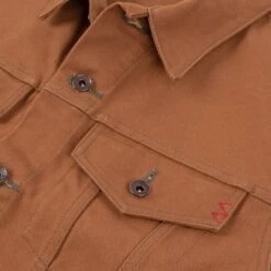 17oz Duck Modified Type III Vest - Brown -Denim Clothing-Iron Heart International ih 2526v 7