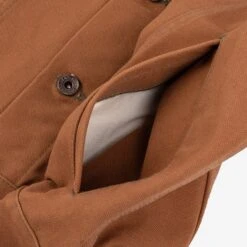 17oz Duck Modified Type III Vest - Brown -Denim Clothing-Iron Heart International ih 2526v 8