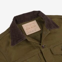 12oz Whipcord Modified Type III Jacket - Olive Drab Green 24 12oz Whipcord Modified Type III Jacket - Olive Drab Green -Denim Clothing-Iron Heart International ih 526 odg 7