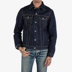 14oz Selvedge Denim Modified Type III Jacket - Indigo 19 14oz Selvedge Denim Modified Type III Jacket - Indigo -Denim Clothing-Iron Heart International ih 526j 142 2