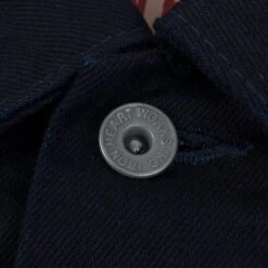 14oz Selvedge Denim Modified Type III Jacket - Indigo/Black -Denim Clothing-Iron Heart International ih 526j 142ib 11