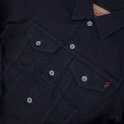 14oz Selvedge Denim Modified Type III Jacket - Indigo/Black -Denim Clothing-Iron Heart International ih 526j 142ib 6