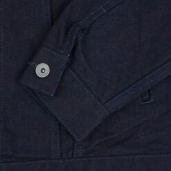 14oz Selvedge Denim Modified Type III Jacket - Indigo/Black -Denim Clothing-Iron Heart International ih 526j 142ib 7