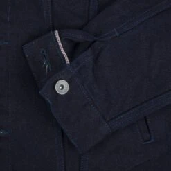 14oz Selvedge Denim Modified Type III Jacket - Indigo/Black -Denim Clothing-Iron Heart International ih 526j 142ib 8
