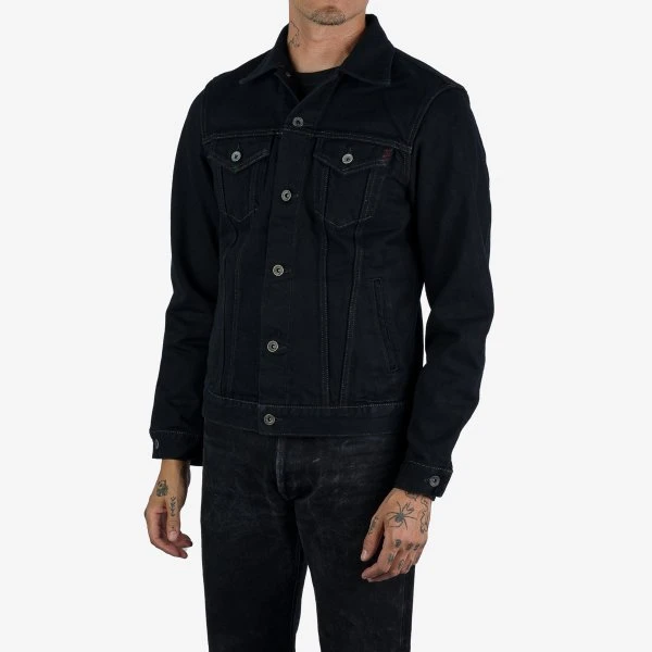 14oz Selvedge Denim Modified Type III Jacket - Indigo Overdyed Black 4 14oz Selvedge Denim Modified Type III Jacket - Indigo Overdyed Black - Image 2