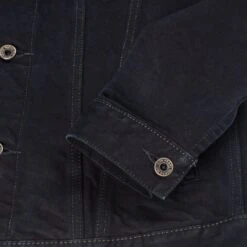 14oz Selvedge Denim Modified Type III Jacket - Indigo Overdyed Black 18 14oz Selvedge Denim Modified Type III Jacket - Indigo Overdyed Black -Denim Clothing-Iron Heart International ih 526j 142od 4