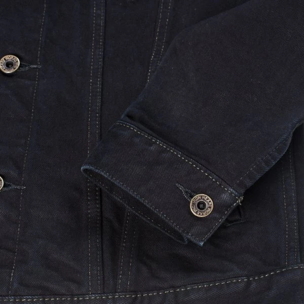 14oz Selvedge Denim Modified Type III Jacket - Indigo Overdyed Black 7 14oz Selvedge Denim Modified Type III Jacket - Indigo Overdyed Black - Image 5