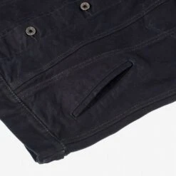 14oz Selvedge Denim Modified Type III Jacket - Indigo Overdyed Black 20 14oz Selvedge Denim Modified Type III Jacket - Indigo Overdyed Black -Denim Clothing-Iron Heart International ih 526j 142od 6