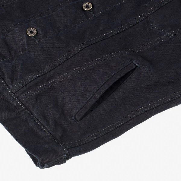 14oz Selvedge Denim Modified Type III Jacket - Indigo Overdyed Black 9 14oz Selvedge Denim Modified Type III Jacket - Indigo Overdyed Black - Image 7