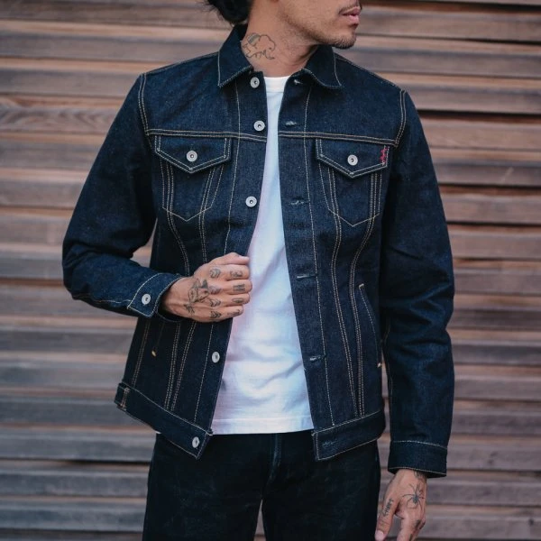 19oz Left-Hand Twill Selvedge Denim Type III Jacket - Indigo 4 19oz Left-Hand Twill Selvedge Denim Type III Jacket - Indigo - Image 2