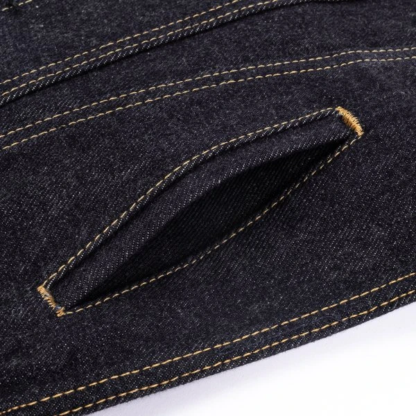 19oz Left-Hand Twill Selvedge Denim Type III Jacket - Indigo 11 19oz Left-Hand Twill Selvedge Denim Type III Jacket - Indigo - Image 9