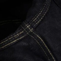 19oz Left-Hand Twill Selvedge Denim Type III Jacket - Indigo Overdyed Black -Denim Clothing-Iron Heart International ih 526lod 12