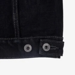 19oz Left-Hand Twill Selvedge Denim Type III Jacket - Indigo Overdyed Black -Denim Clothing-Iron Heart International ih 526lod 13