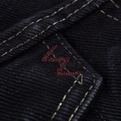 19oz Left-Hand Twill Selvedge Denim Type III Jacket - Indigo Overdyed Black -Denim Clothing-Iron Heart International ih 526lod 6