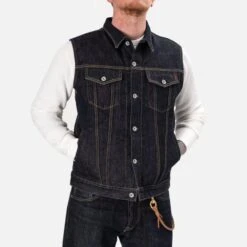 21oz Selvedge Denim Modified Type III Vest - Indigo