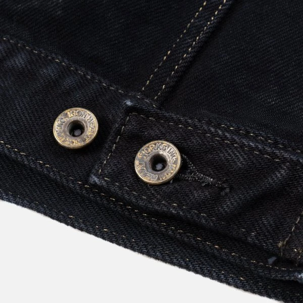 21oz Selvedge Denim Modified Type III Vest - Indigo Overdyed Black 11 21oz Selvedge Denim Modified Type III Vest - Indigo Overdyed Black - Image 9