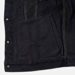 21oz Selvedge Denim Modified Type III Vest - Indigo Overdyed Black 22 21oz Selvedge Denim Modified Type III Vest - Indigo Overdyed Black -Denim Clothing-Iron Heart International ih 526svod 9