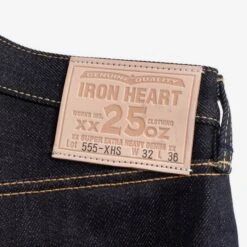 25oz Selvedge Denim Super Slim Cut Jeans - Indigo -Denim Clothing-Iron Heart International ih 555 xhs 7