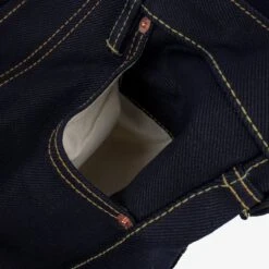 25oz Selvedge Denim Super Slim Cut Jeans - Indigo/Black -Denim Clothing-Iron Heart International ih 555 xhsib 12