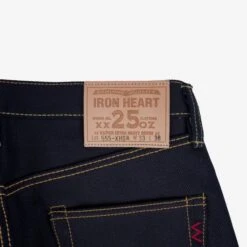 25oz Selvedge Denim Super Slim Cut Jeans - Indigo/Black -Denim Clothing-Iron Heart International ih 555 xhsib 6