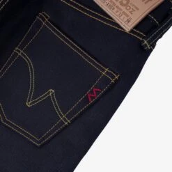 25oz Selvedge Denim Super Slim Cut Jeans - Indigo/Black -Denim Clothing-Iron Heart International ih 555 xhsib 7