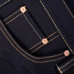 25oz Selvedge Denim Super Slim Cut Jeans - Indigo/Black -Denim Clothing-Iron Heart International ih 555 xhsib 9