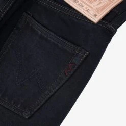 21oz Selvedge Denim Super Slim Cut Jeans - Indigo Overdyed Black -Denim Clothing-Iron Heart International ih 555S 21od 5
