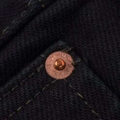 21oz Selvedge Denim Super Slim Cut Jeans - Indigo Overdyed Black -Denim Clothing-Iron Heart International ih 555S 21od 8