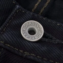 21oz Selvedge Denim Super Slim Cut Jeans - Indigo Overdyed Black -Denim Clothing-Iron Heart International ih 555S 21od 9