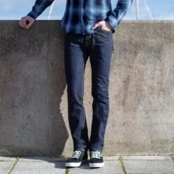 17oz Selvedge Denim Super Slim Cut Jeans - Natural Indigo -Denim Clothing-Iron Heart International ih 555n 2