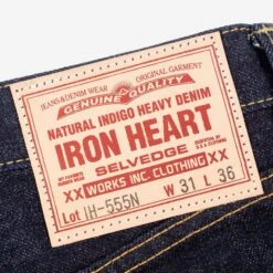 17oz Selvedge Denim Super Slim Cut Jeans - Natural Indigo -Denim Clothing-Iron Heart International ih 555n 7